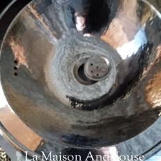 Vasque maillechort ronde