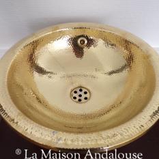 Vasque bol cuivre martelé