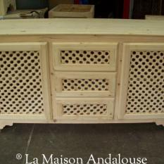 Meuble 2 portes et 3 tiroirs