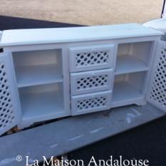 Meuble 2 portes 3 tiroirs