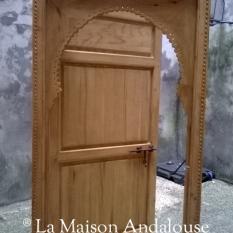 Porte Mauresque 1 battant en bois brut