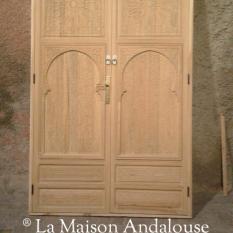 Porte Marocaine sculptée face arriére