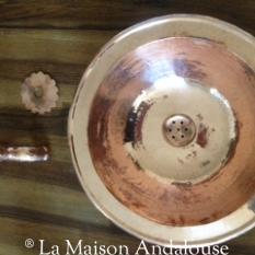 Lavabo maillechort ronde