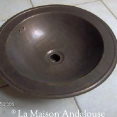 Vasque cuivre mat
