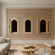 Cloison en moucharabieh avec fenêtre