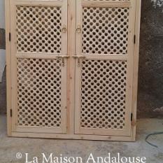 Porte double arche moucharabieh