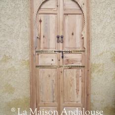 Porte Mauresque en bois brut