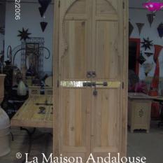 Porte Mauresque en bois brut