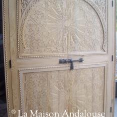 Porte de placard marocaine sculptée ref 6