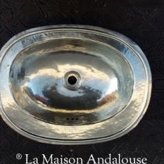 Vasque maillechort non martelè