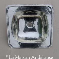 Vasque Maillechort argenté carré