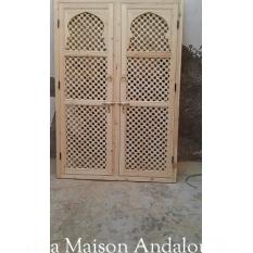 Porte double arche moucharabieh