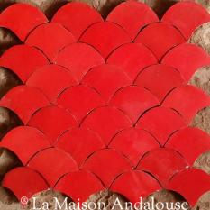 zellige écaille de poisson tomate