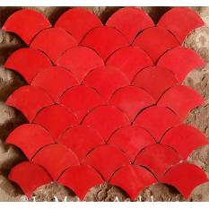 zellige écaille de poisson tomate